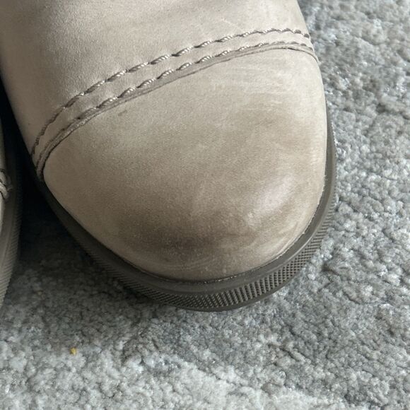 Sorel PDX Wedge Ankle Bootie Womens 10 Leather Boots Gray Brown Joan Of Arctic - Picture 5 of 12